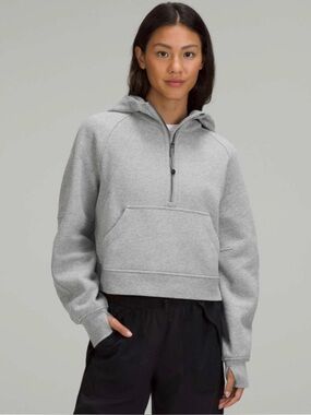 lululemon athletica Light Gray Half-Zip Hoodie